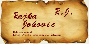 Rajka Joković vizit kartica